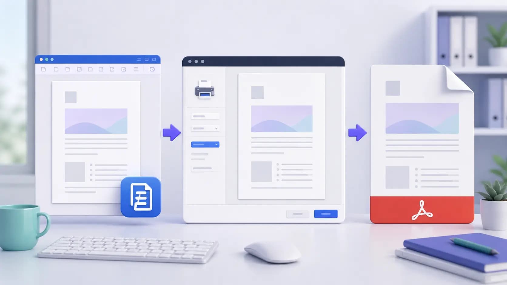 How to save an HWP file as PDF in Korea