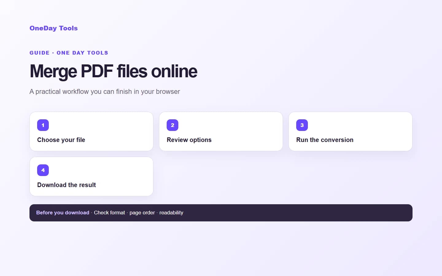 How to merge PDF files online