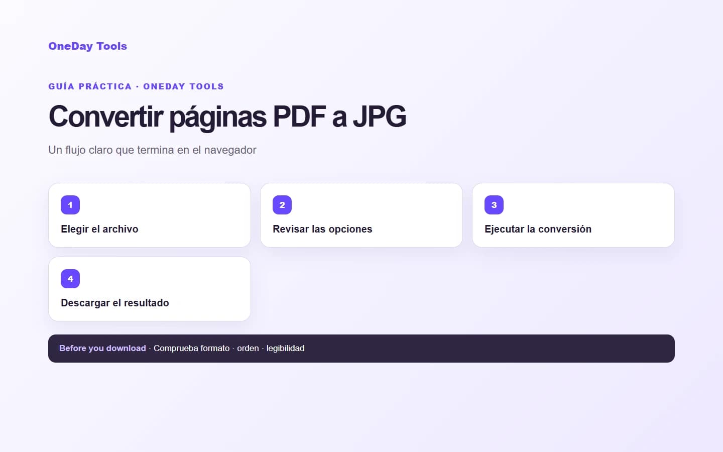Convertir páginas PDF a JPG